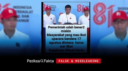 Salah, Ikut Upacara HUT RI di Istana, Masyarakat Harus Bayar