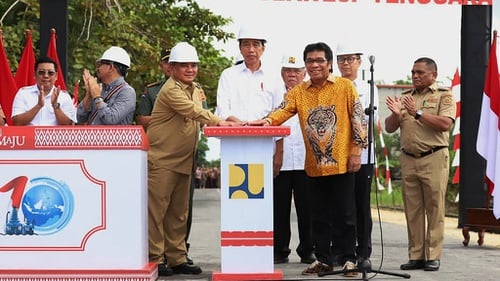 Jokowi Resmikan Bendungan Ameroro, Telan Anggaran Rp1,57 T