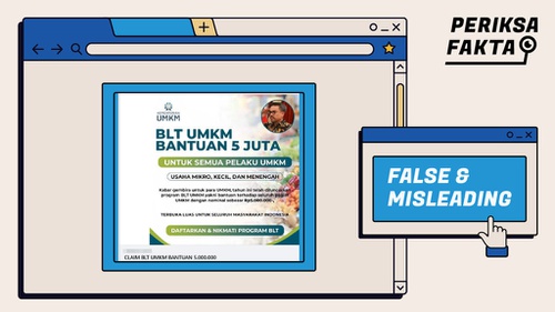 Hoaks BLT untuk UMKM Sebesar Rp5 Juta dari Kementerian UMKM