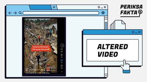 Hoaks Rangkaian Video Buatan AI Dampak Gempa Myanmar