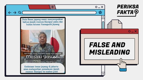 Hoaks Dubes Jepang Laporkan Rismon Sianipar Karena Ijazah Palsu
