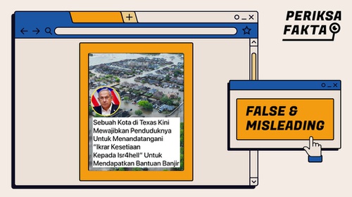 Hoaks Ikrar Setia Warga Texas ke Israel Terkait Banjir 2025