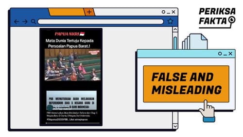 Hoaks PBB Putuskan Referendum Tiga Wilayah Baru dari Indonesia