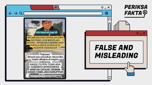 Hoaks Prabowo Akan Hapus Jabatan Kepala Desa