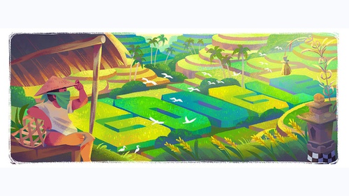 Subak Jadi Google Doodle Hari Ini Peringati Warisan Budaya Bali Tirto Id