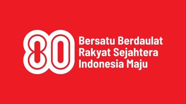 Spanduk HUT RI ke 80 Minimalis dan Modern