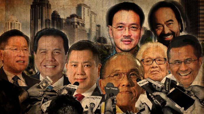 Ilustrasi 8 konglomerat media di Indonesia. tirto.id/Hafitz Maulana