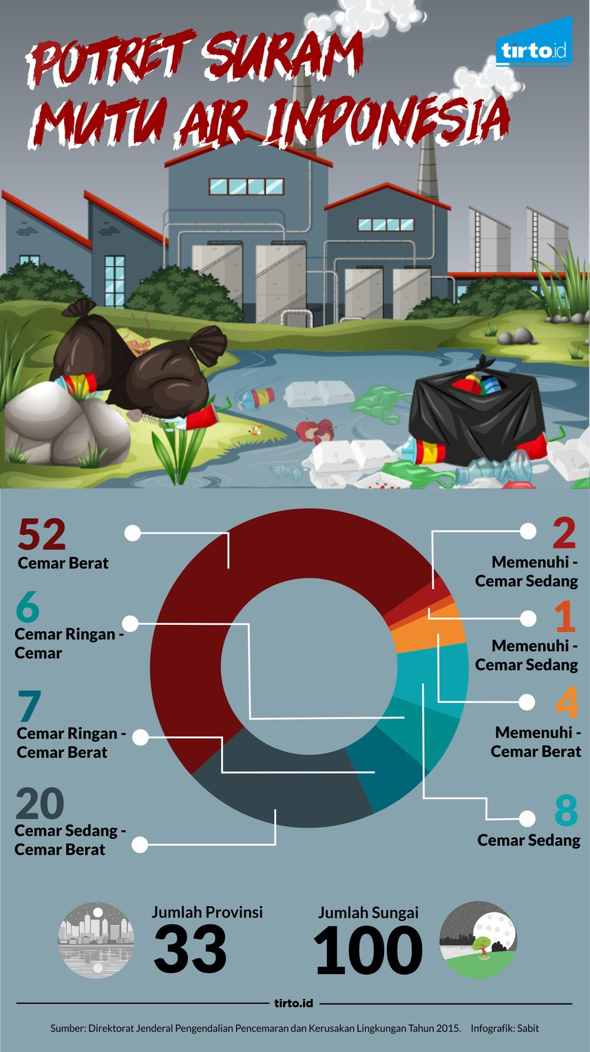 Infografis Tentang Pencemaran Air Sungai - IMAGESEE