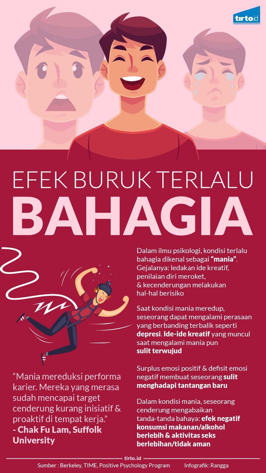 Efek Buruk Terlalu Bahagia