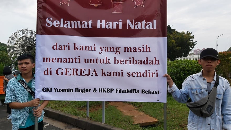 Jemaat Gki Yasmin Hkbp Filadelfia Ibadah Natal Di Seberang Istana Tirto Id