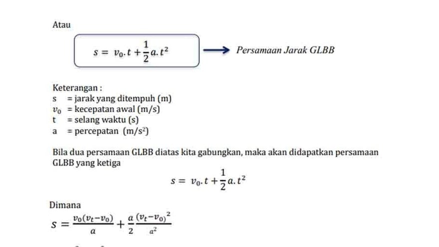 Persamaan glb dan glbb
