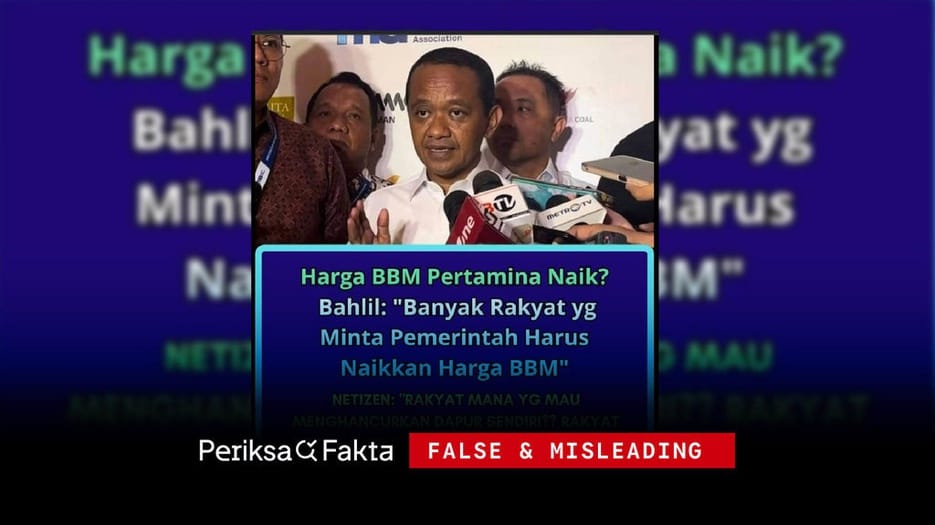 Salah, Bahlil Sebut Rakyat Ingin Pemerintah Naikkan Harga BBM