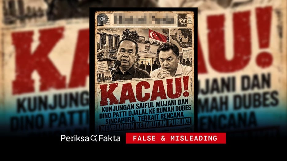 Hoaks, Dino Patti Djalal dan Saiful Mujani Temui Dubes Singapura