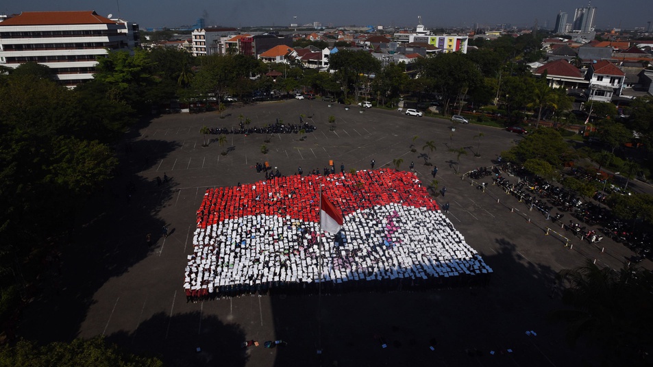 Gambar Pulau Indonesia Warna Merah Putih Rahman Gambar