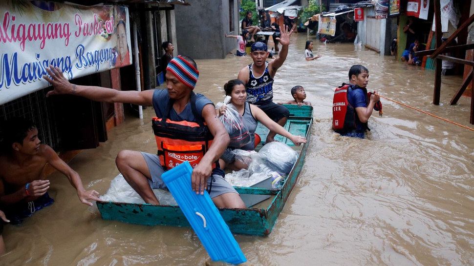 Banjir Akibat Hujan Deras di Filipina