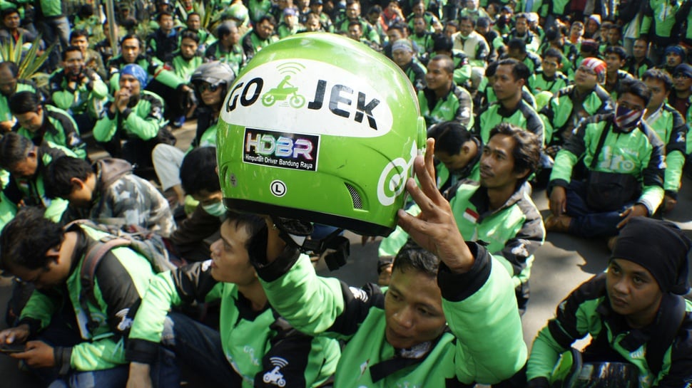 Driver Gojek Bandung Protes Tarif Baru