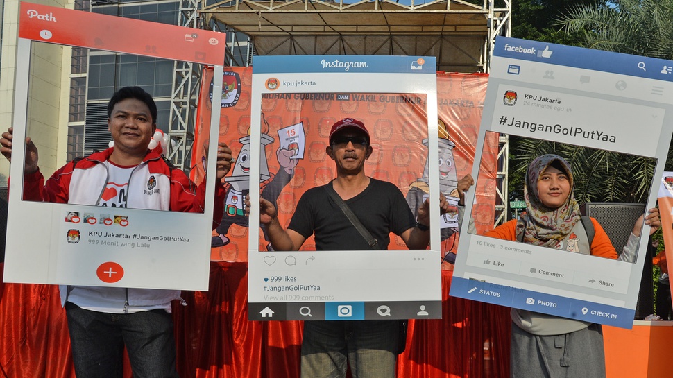 Tiga Bakal Cagub DKI Jakarta Belum Daftarkan Akun Medsos