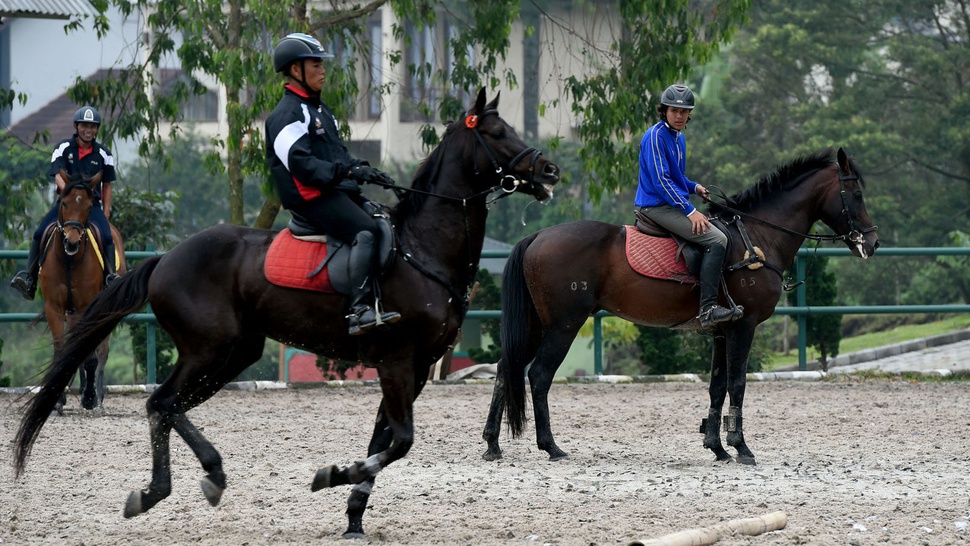 Atlet Equestrian Bersiap Untuk PON