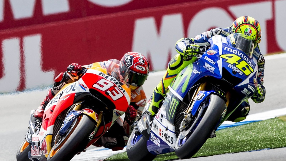 MotoGP Argentina 2018: Detik-detik Rossi Jatuh dan Drama Marquez