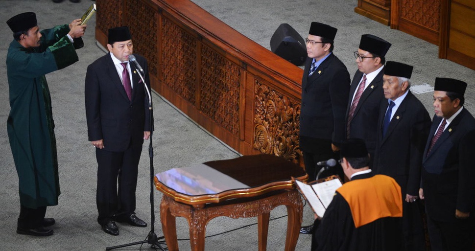 Setya Novanto Resmi Kembali Jadi Ketua DPR-RI