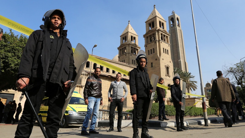 36 Korban Tewas Bertambah Akibat Serangan Bom Gereja Mesir