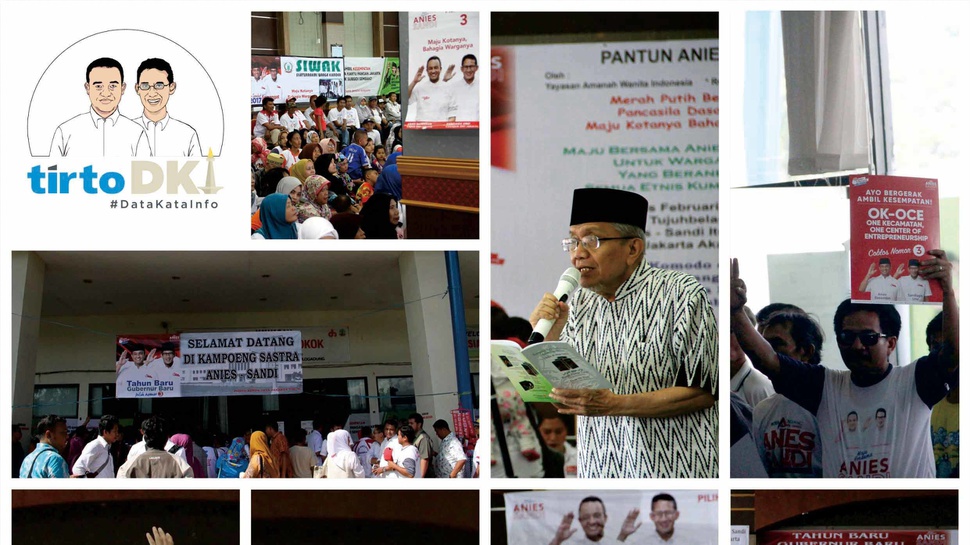 Taufik Ismail Hadiri Kampanye Terbatas Anies-Sandi