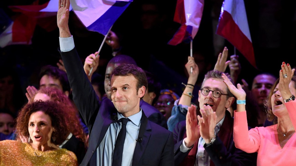 Kemenangan Macron Disambut Hangat Para Pemimpin Dunia