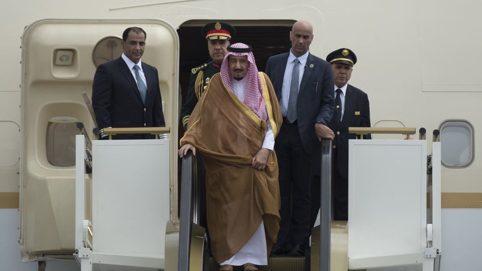 Rombongan Raja Salman Tiba di Bandara Halim Perdanakusuma
