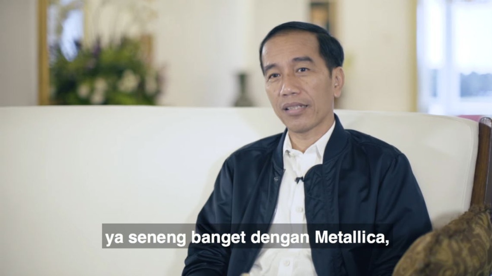 Jokowi Cerita Band Favoritnya Metallica Lewat Vlog