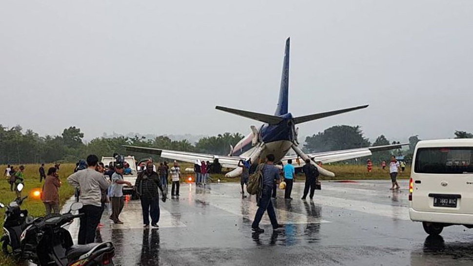 Sriwijaya Air Beri Pernyataan Soal Pesawat Tergelincir