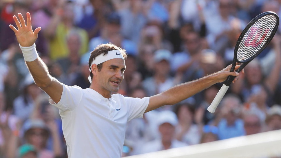 Roger Federer Sukses Juarai Wimbledon Delapan Kalinya 