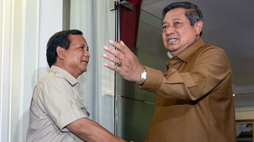 Prabowo Tiba di Kediaman SBY Bersama Politisi Gerindra