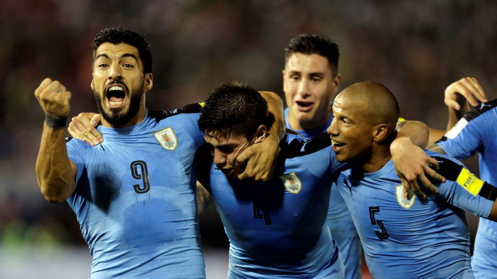 Profil Timnas Uruguay di Piala Dunia 2018 Rusia