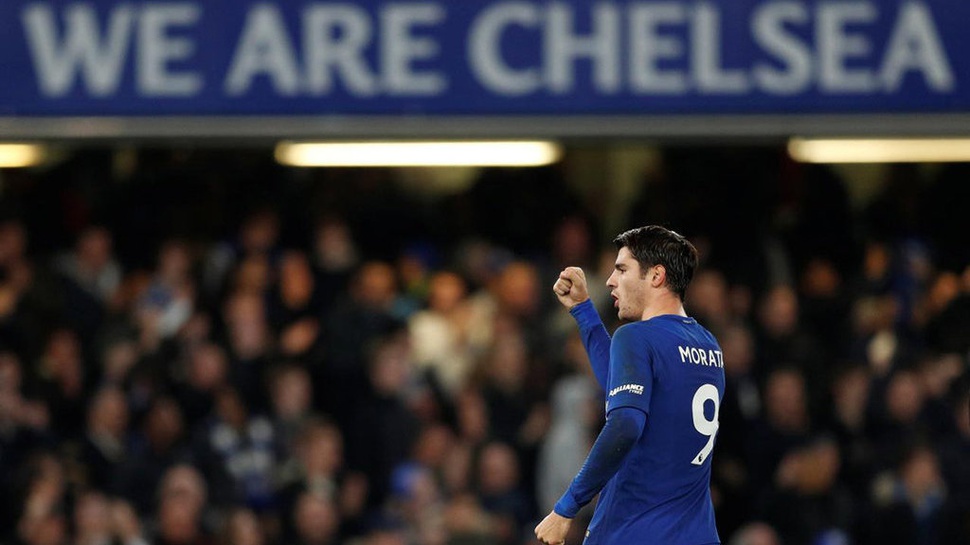 Hasil Chelsea vs Crystal Palace Skor Babak Pertama 1-0, Gol Morata