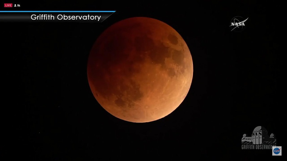 Live Streaming NASA Gerhana Bulan Super Blue Blood Moon 31 Januari
