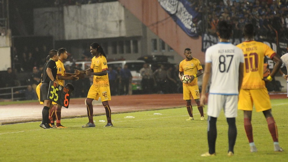 Hasil Sriwijaya FC vs Arema FC Skor Babak Pertama 2-1
