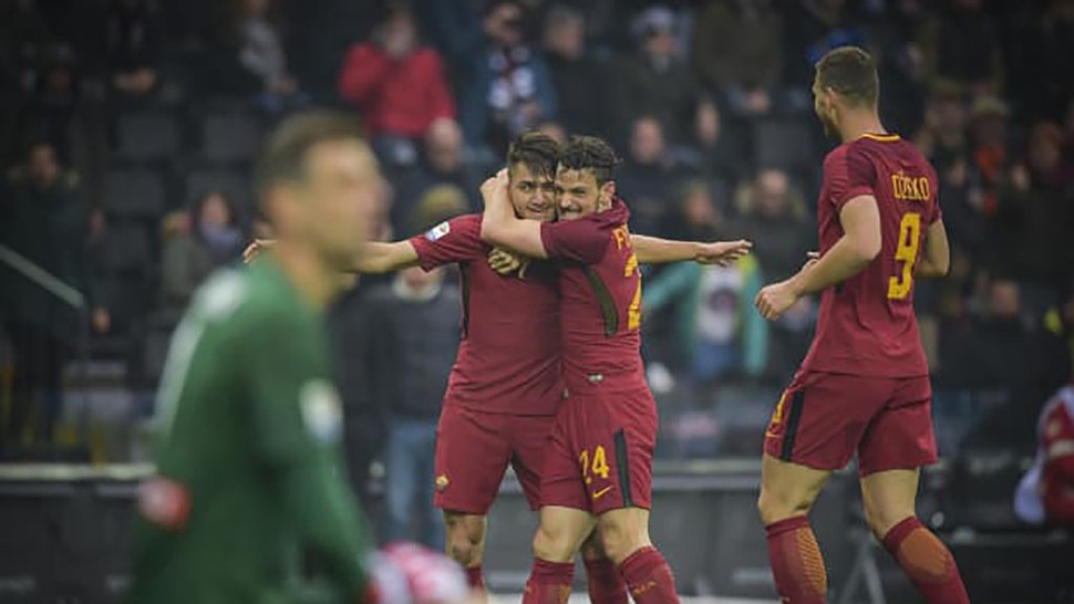 Hasil AS Roma vs Lazio di Liga Italia Babak Pertama Skor 1-0
