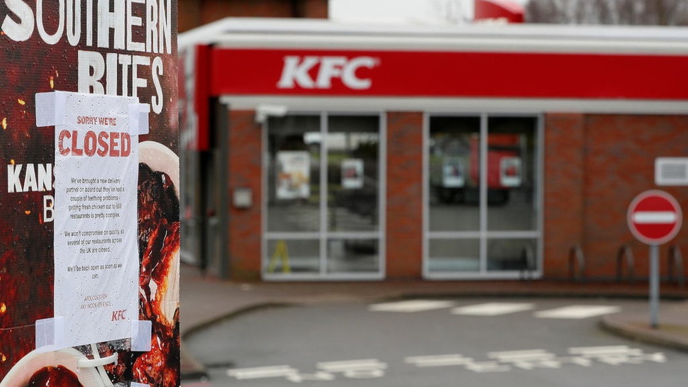 Ratusan Gerai KFC di Inggris Tutup Karena Kehabisan Ayam