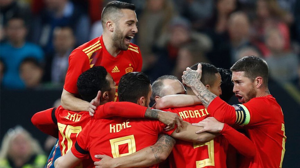 Jadwal Timnas Spanyol di Babak Penyisihan Grup B Piala Dunia 2018