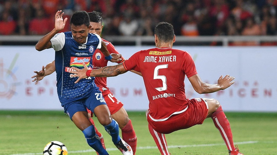 Hasil Arema FC vs Persija di GoJek Liga 1 Skor Akhir 1-1