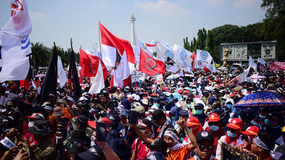 Aksi Hari Buruh Sedunia 2018 di Jakarta