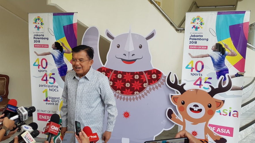 Wapres Tinjau Pelaksanaan Asian Games 2018 di Palembang Siang Ini