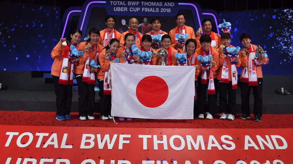 Hasil Final Piala Uber 2018: Jepang Juara, Kalahkan Thailand 3-0