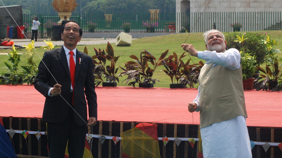 Presiden Jokowi dan PM Modi 