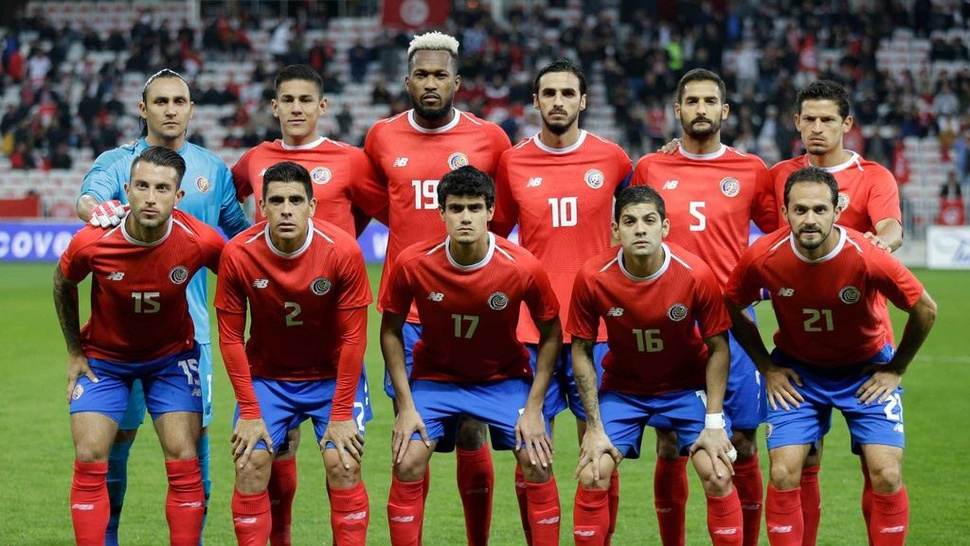 Profil Timnas Kosta Rika di Piala Dunia 2018 Rusia