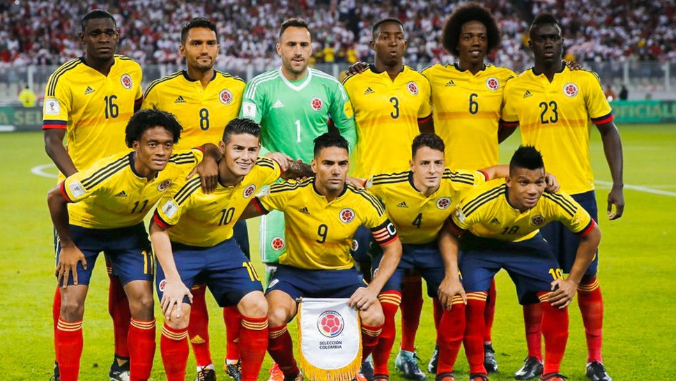 Daftar Pemain Kolombia di Piala Dunia 2018 Rusia