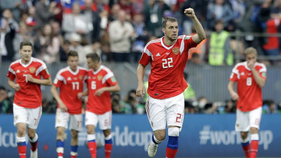 Hasil Rusia vs Arab Saudi di Piala Dunia 2018 Skor Akhir 5-0