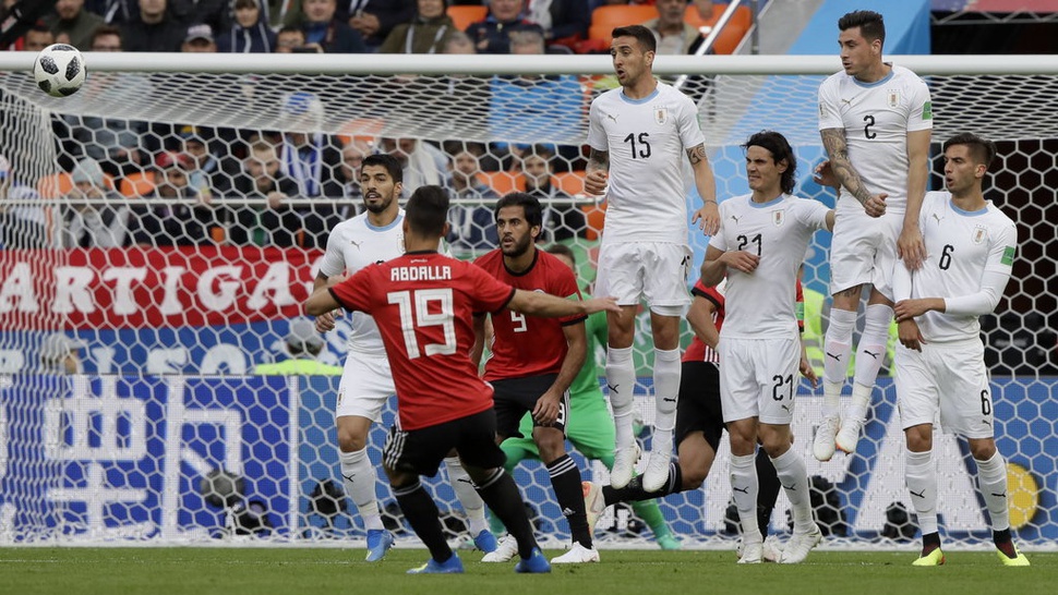 Suarez-Cavani Buntu, Skor Babak 1 Mesir vs Uruguay Masih Tanpa Gol