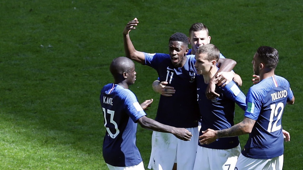 Hasil Piala Dunia 2018: Perancis Menyusul Rusia dan Uruguay