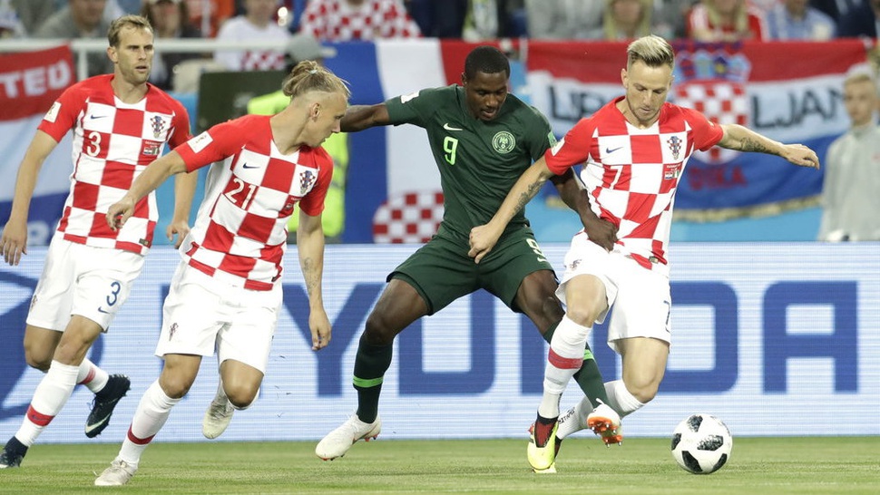 Hasil Kroasia vs Nigeria Skor Babak Pertama 1-0